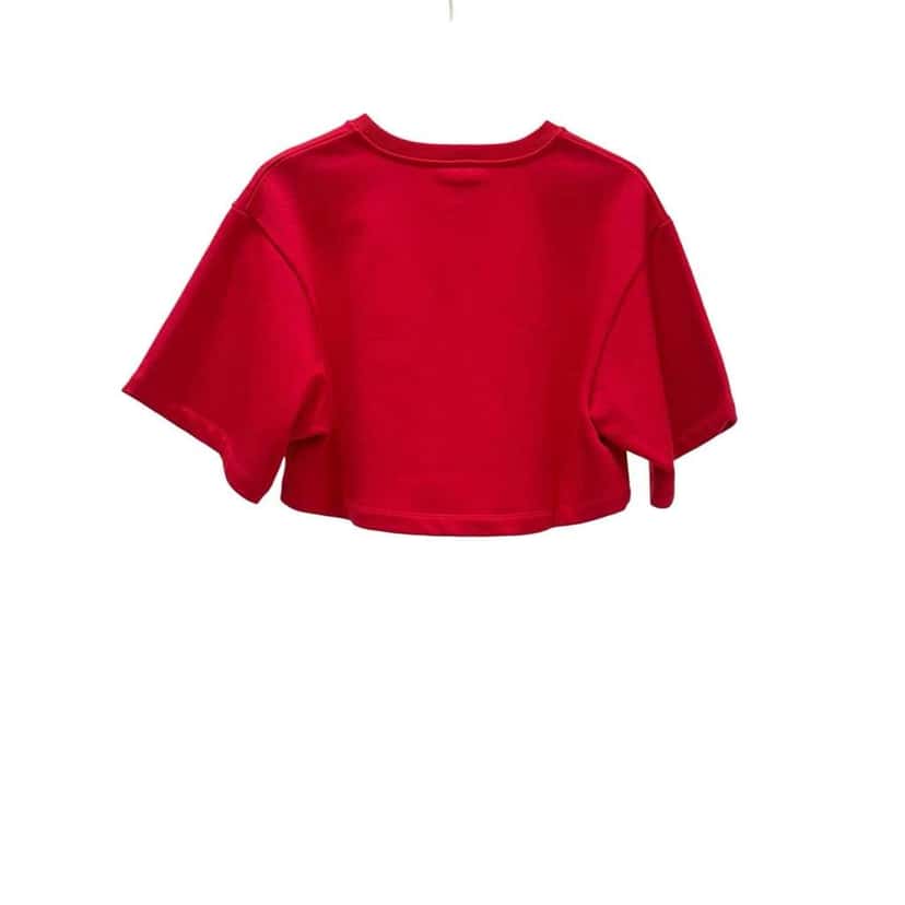 Celine Cropped T Shirt Red Cotton Never worn - Back View