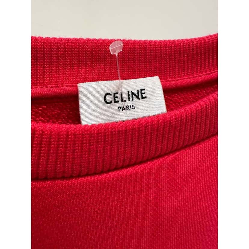 Celine Cropped T Shirt Red Cotton Never worn - Inside View