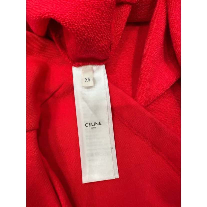 Celine Cropped T Shirt Red Cotton Never worn - Box View
