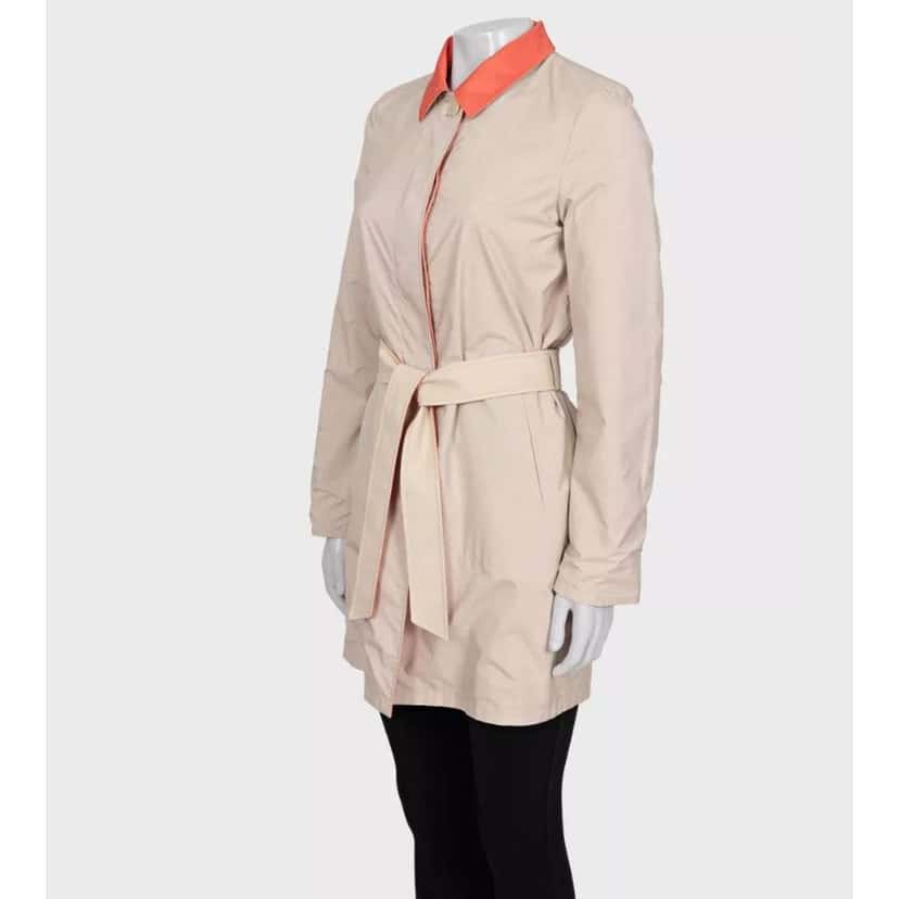 Loro Piana Reversible Buttoned Coat Beige Silk Very good condition - Back View