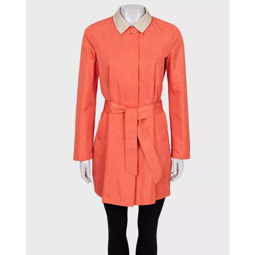 Loro Piana Reversible Buttoned Coat Beige Silk Very good condition - Box View