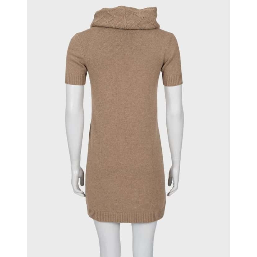 Loro Piana Turtleneck Dress Brown Wool Very good condition - Inside View