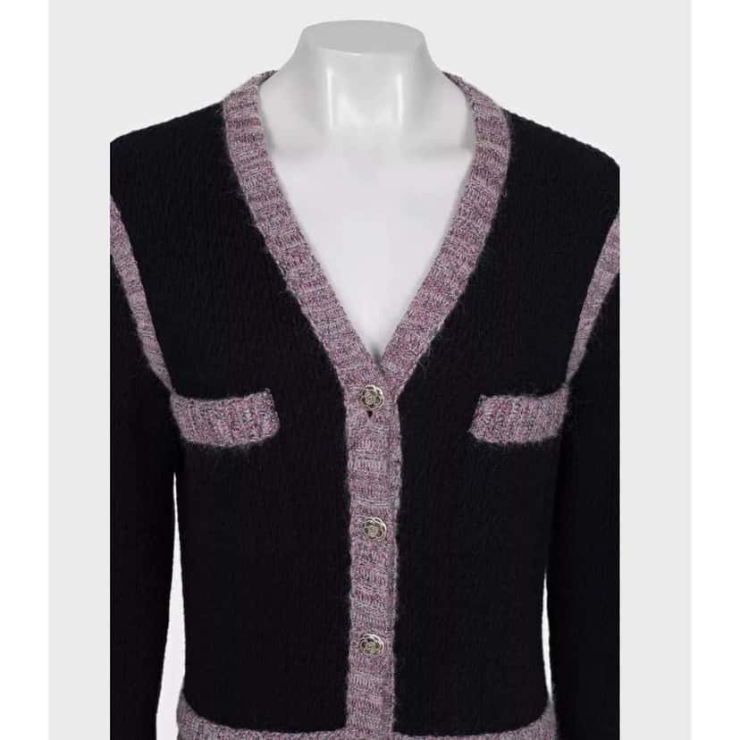 Chanel 2015 Blend Dress Black Silk Very good condition - Model View