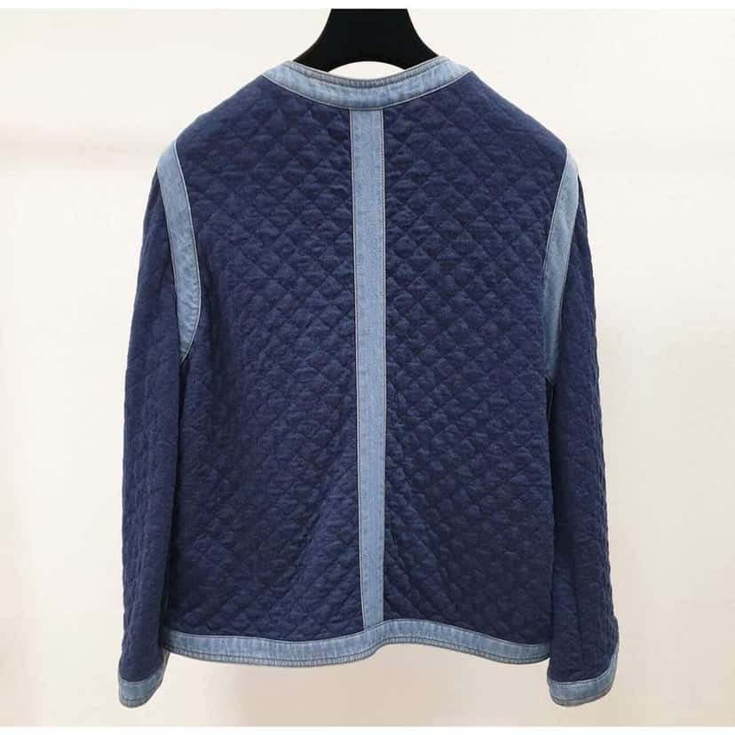 Chanel 20P Jacket Black Denim Never worn, with tag - Model View