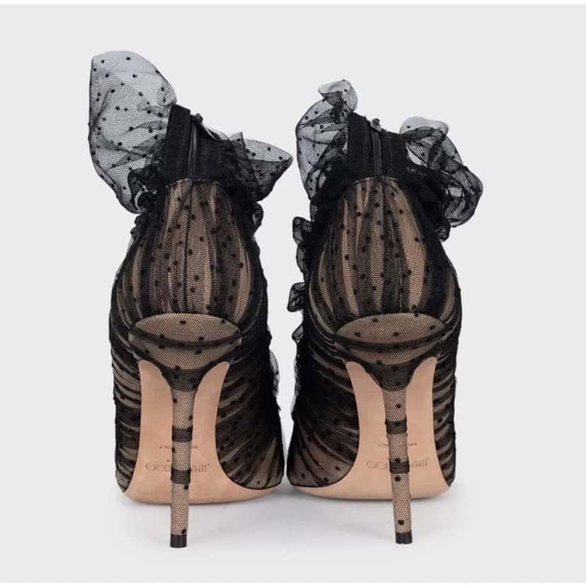 Jimmy Choo Mesh Pointed Toe Pumps MultiColor Leather Very good condition - Model View