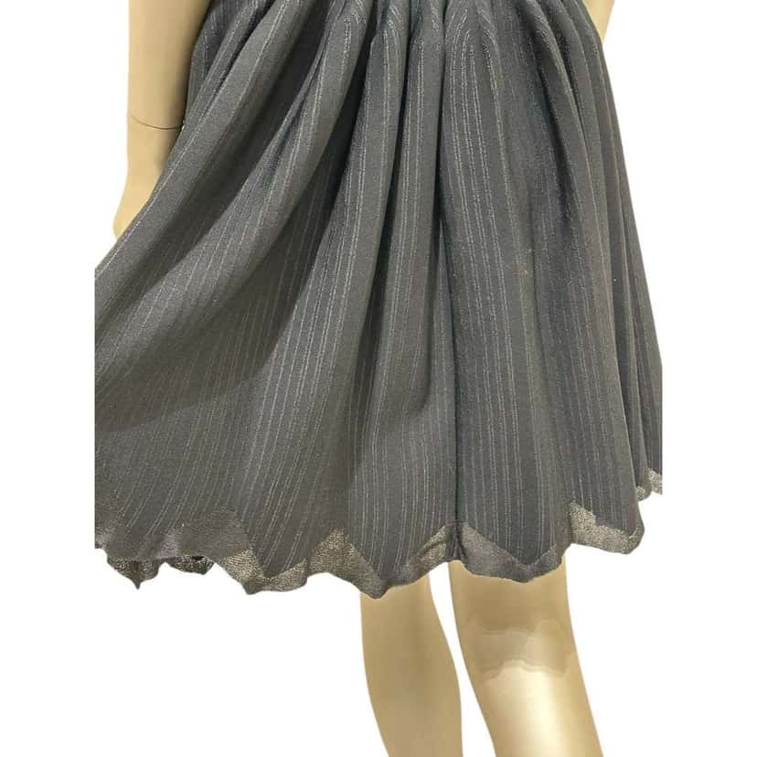 Alaïa Viscose Pleated Mini Dress Black Very good condition - Back View