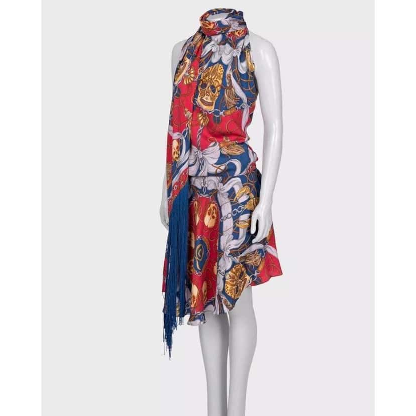 Alexander Mcqueen Fringe Dress Black Silk Very good condition - Back View