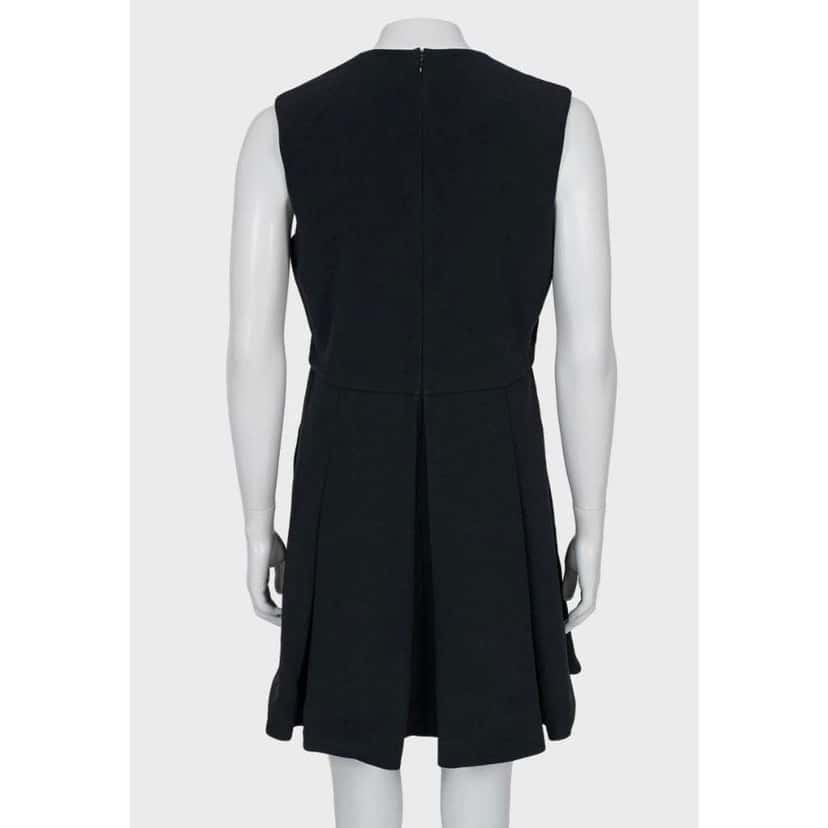 Celine Pleated Dress Black Silk Very good condition - Inside View