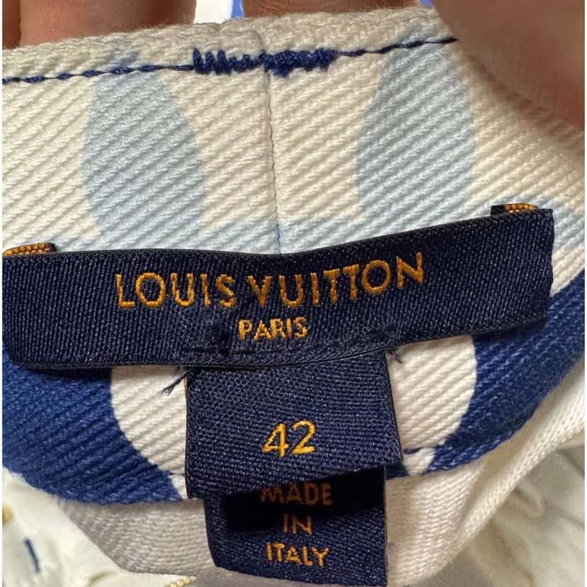 Louis Vuitton Monogram Striped Tapered Jeans MultiColor Cotton Very good condition - Box View