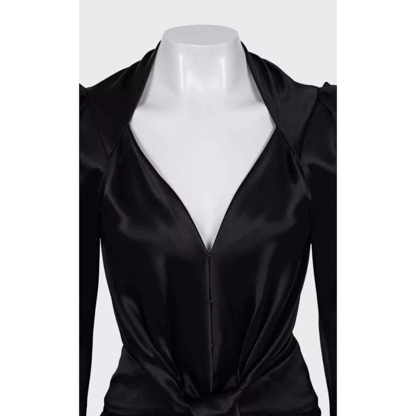 Balenciaga Fitted Long Sleeve Dress Black Very good condition - Model View