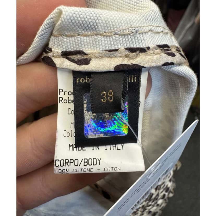 Roberto Cavalli Animal Print Fitted Jacket Black Cotton Very good condition - Box View