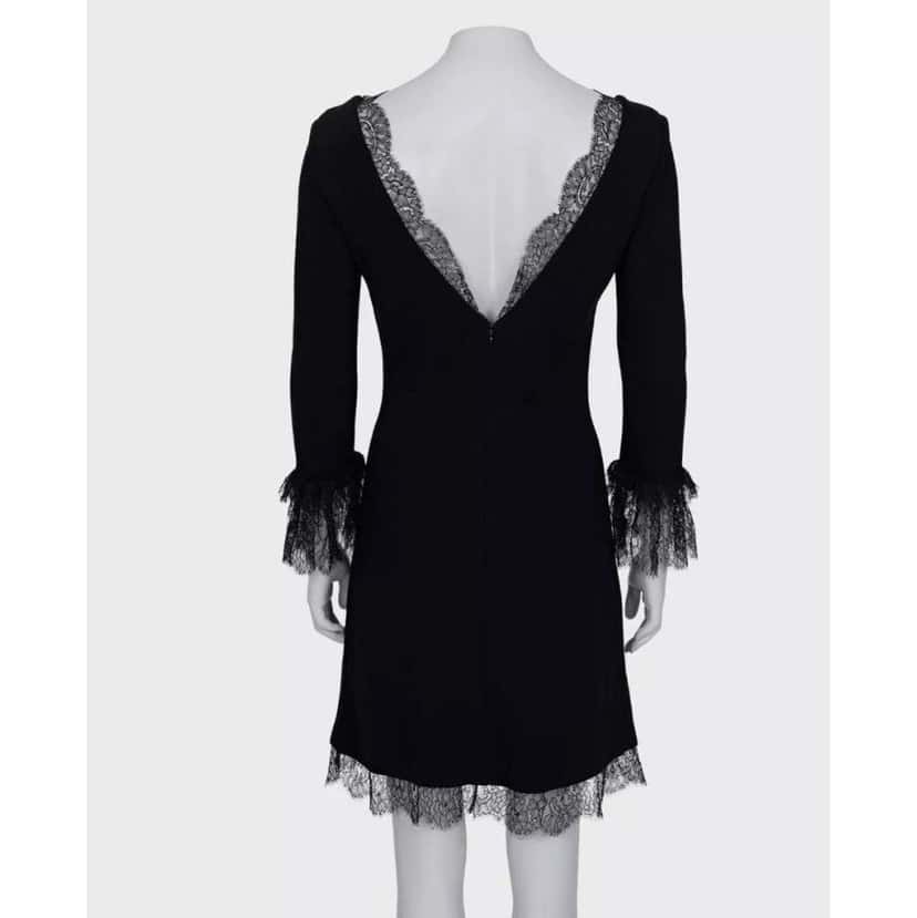 Dolce & Gabbana Lace Trim Fitted Dress Black Lace Very good condition - Inside View