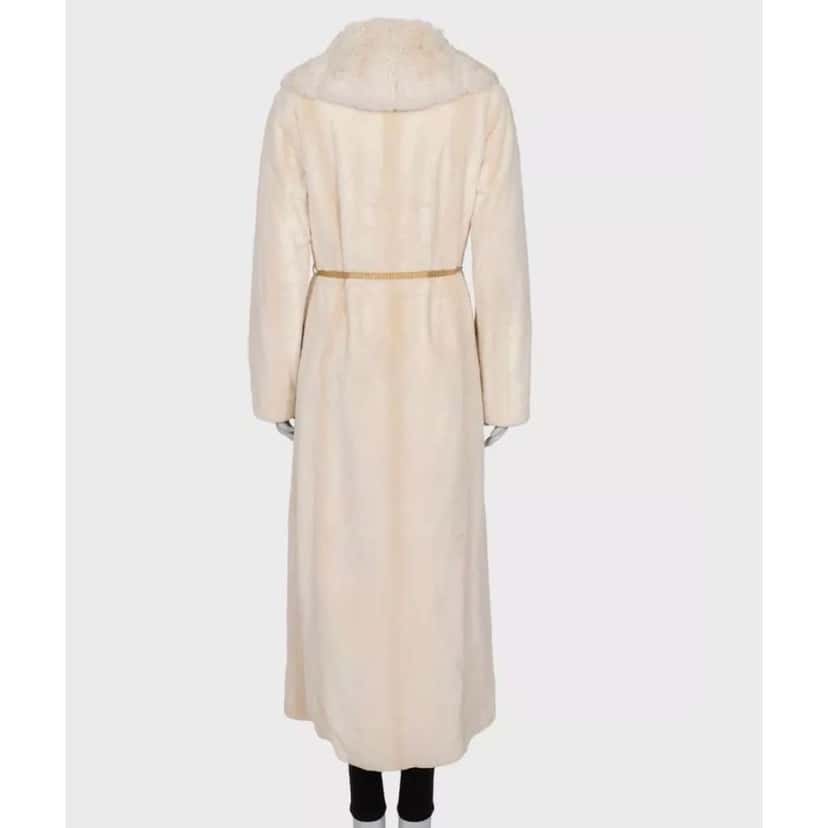 Fendi Maxi Coat with Belt Beige Cotton Very good condition - Inside View