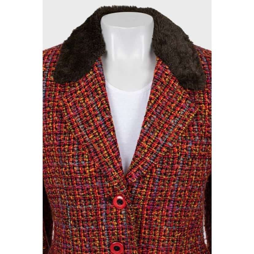 Saint Laurent Jacket 42 MultiColor Wool Very good condition - Model View