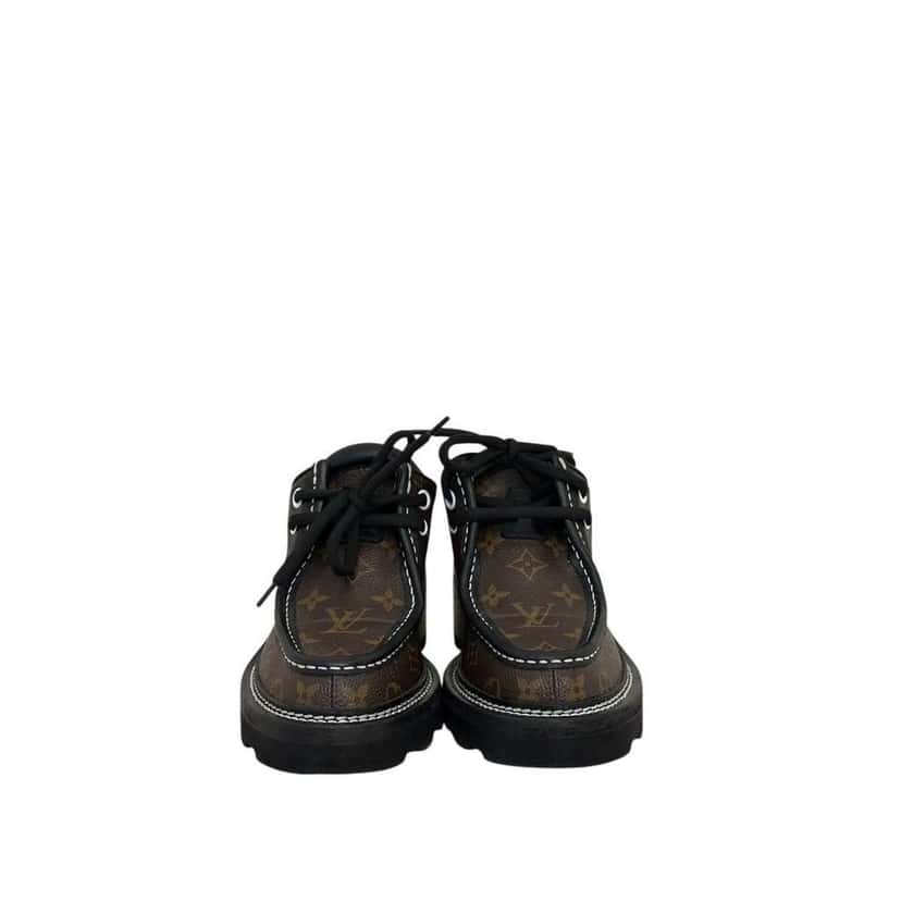 Louis Vuitton Monogram Beaubourg Platform Derby Black Leather Very good condition - Inside View