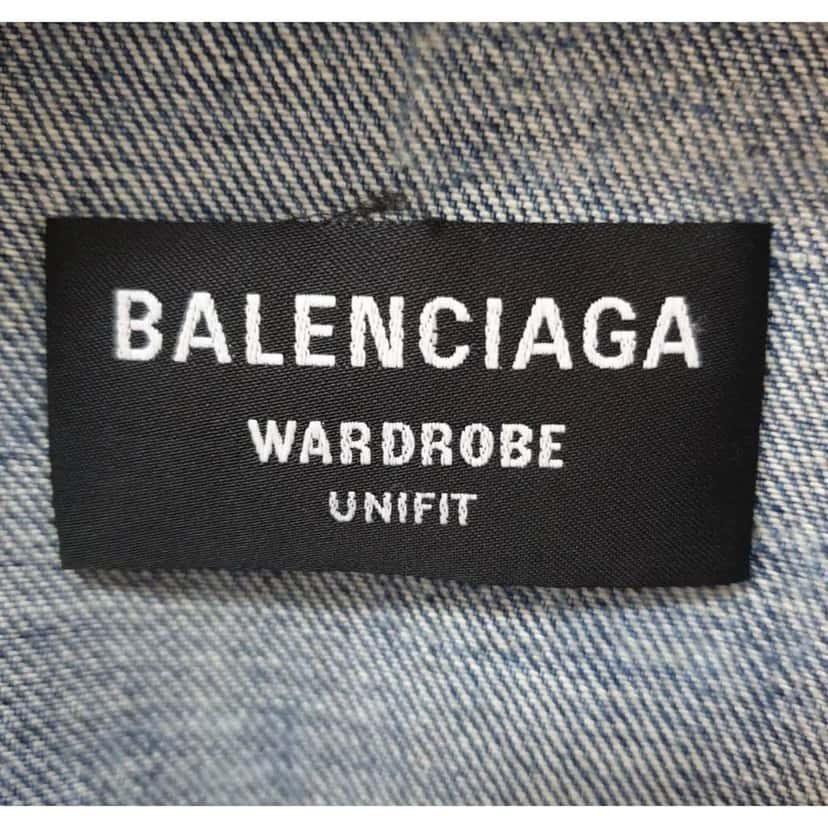 Balenciaga All Over Logo Oversized Jacket Black Denim Very good condition - Inside View
