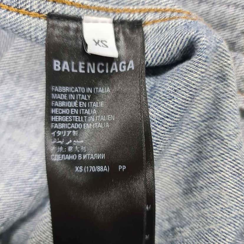 Balenciaga All Over Logo Oversized Jacket Black Denim Very good condition - Model View