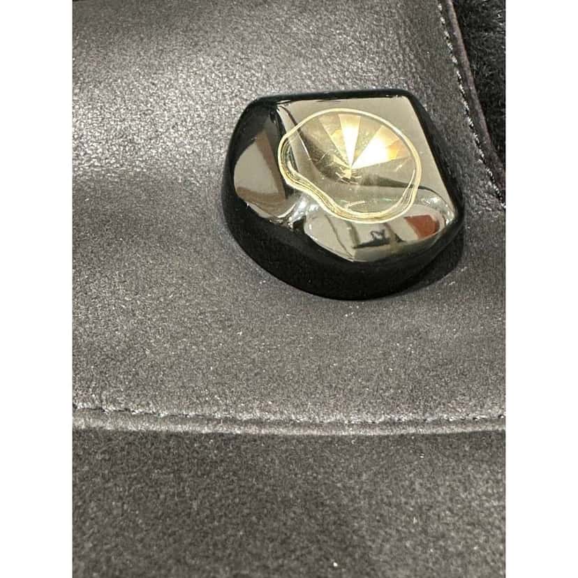 Prada Decorative Collar Coat Black Shearling Very good condition - Box View