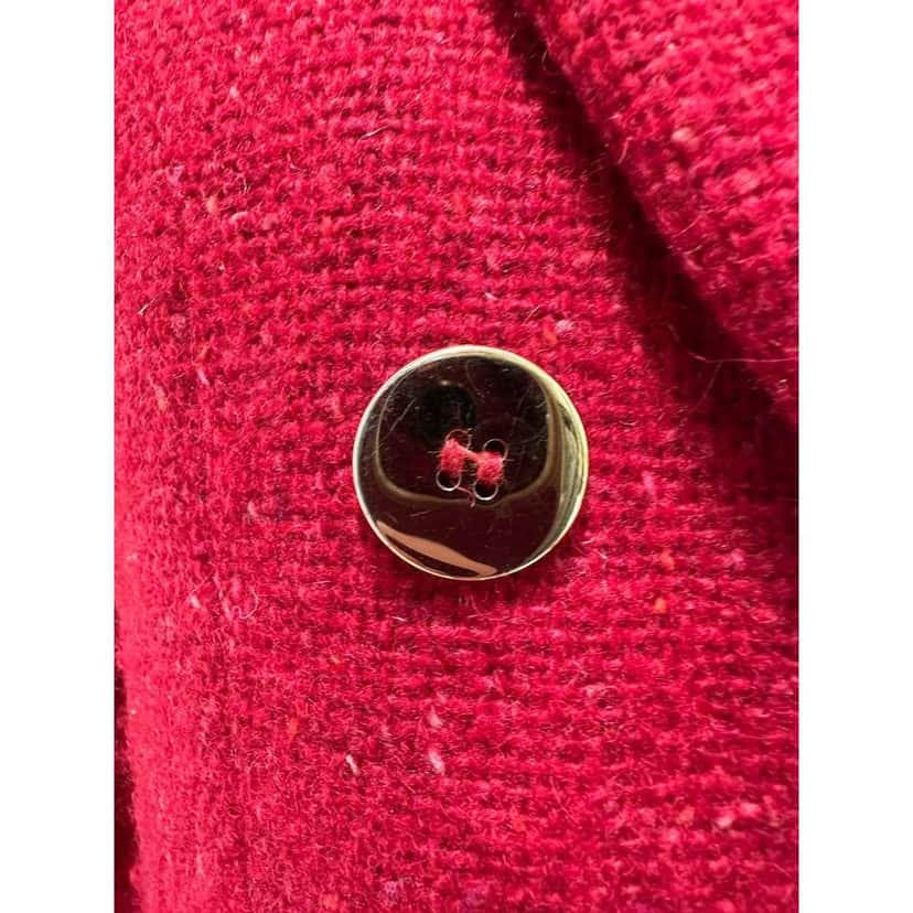 Saint Laurent Double Breasted Blazer Red Tweed Very good condition - Model View