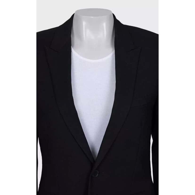 Saint Laurent Jacket Black Silk Very good condition - Model View