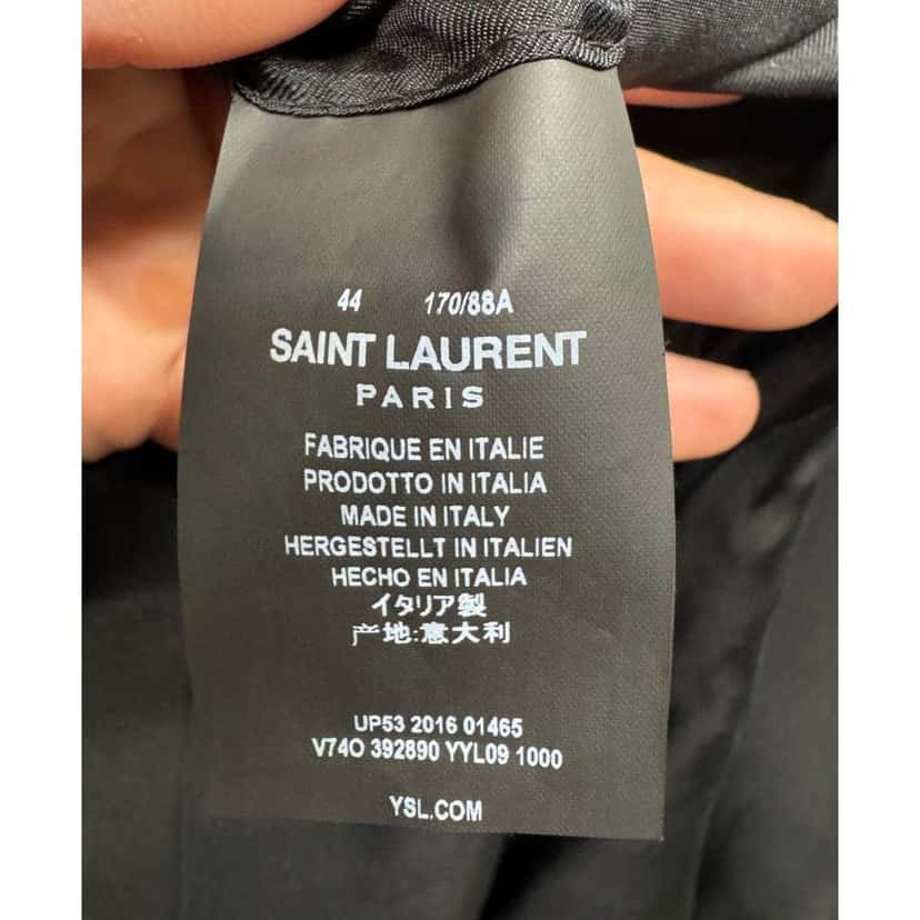Saint Laurent Jacket Black Silk Very good condition - Box View