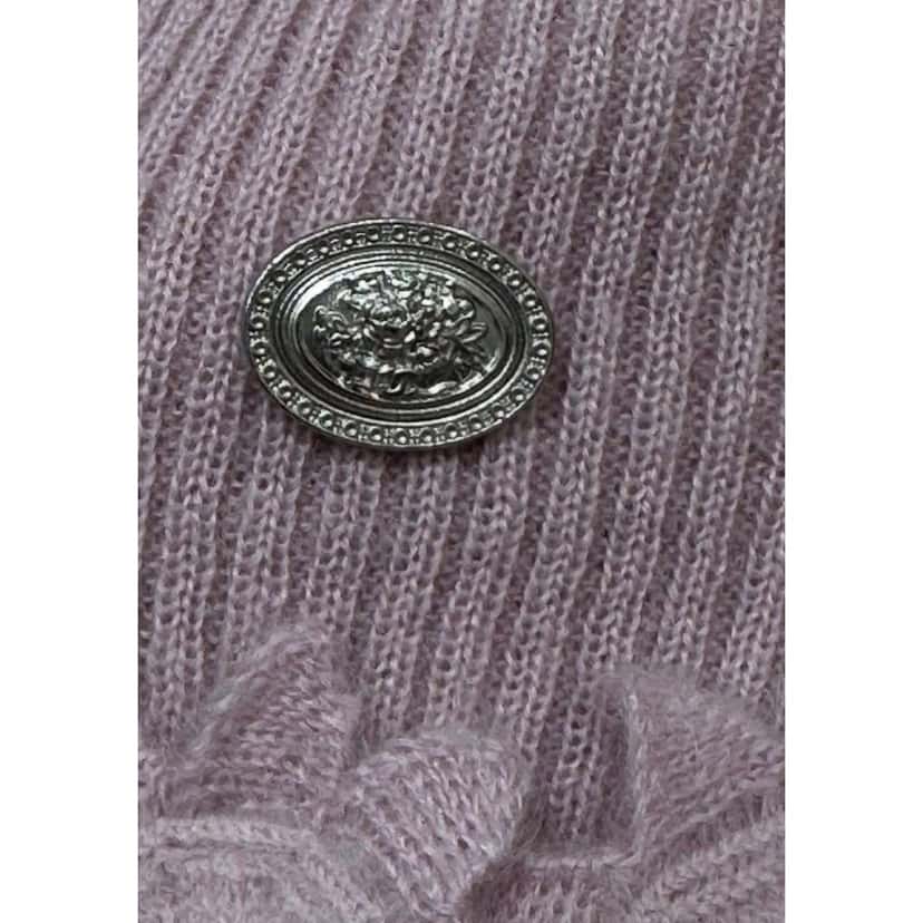 Chanel 17A Flower Trim Embroidery Knit Pink Cotton Very good condition - Inside View