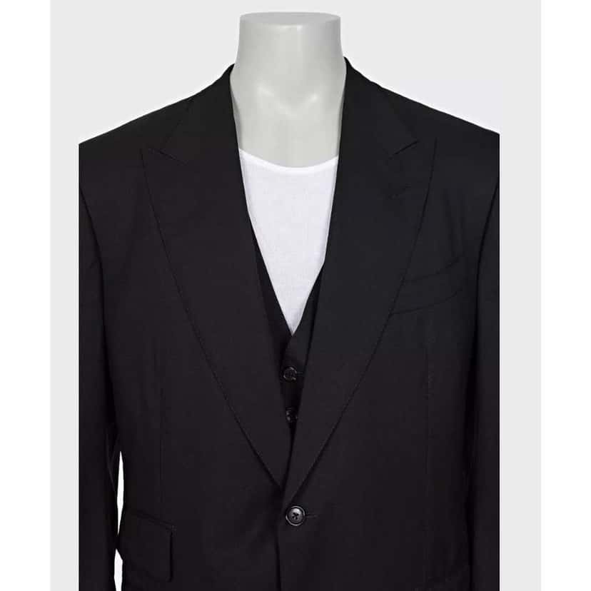 Tom Ford ’ Three Piece Suit Black Wool Very good condition - Box View
