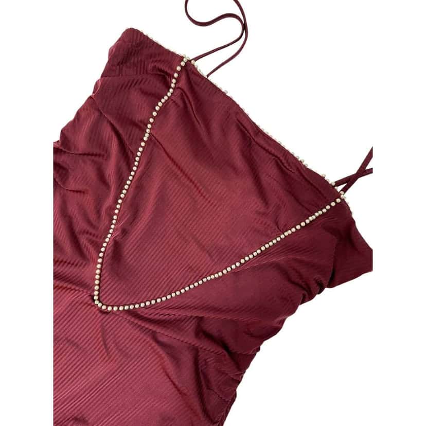 Chanel Swimsuit Burgundy Cotton Very good condition - Inside View
