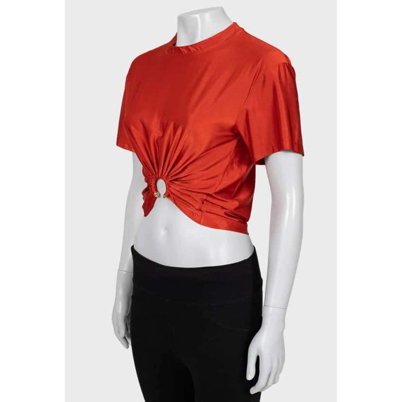 Paco Rabanne Viscose Top Orange Good condition - Inside View