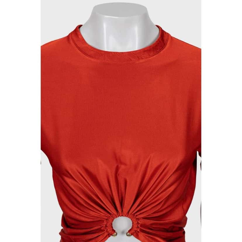 Paco Rabanne Viscose Top Orange Good condition - Model View