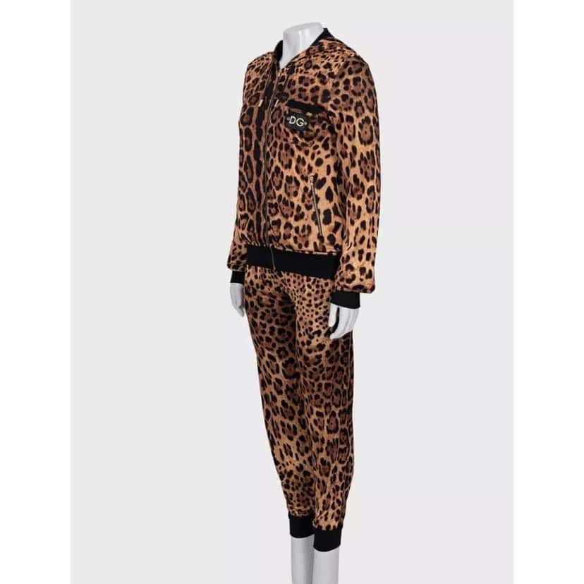 Dolce & Gabbana Leopard Print Three Piece Suit Brown Cotton Very good condition - Back View