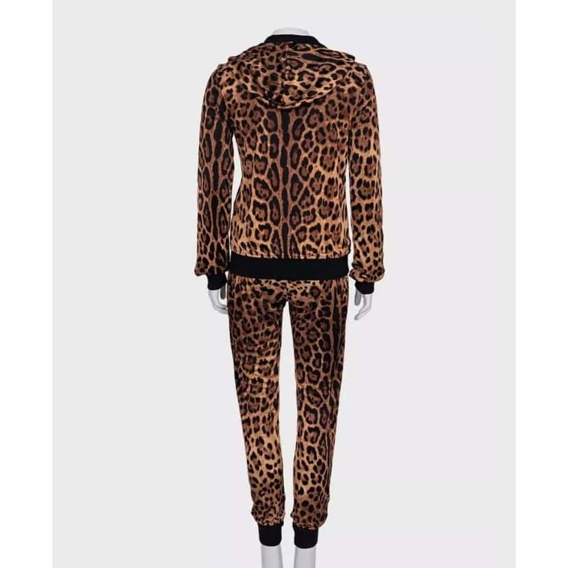 Dolce & Gabbana Leopard Print Three Piece Suit Brown Cotton Very good condition - Inside View
