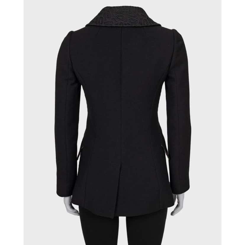 Dolce & Gabbana Coat with Buttons Black Wool Very good condition - Inside View