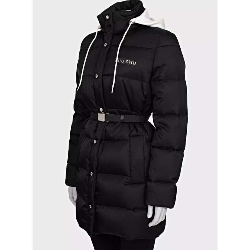 Miu Miu Gabardine Oversized Puffer Jacket Black Good condition - Back View