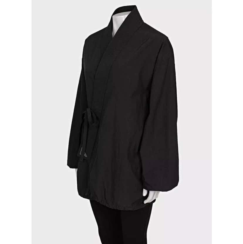 Balenciaga Polyamide Oversized Wrap Jacket Coat Black Cotton Very good condition - Back View