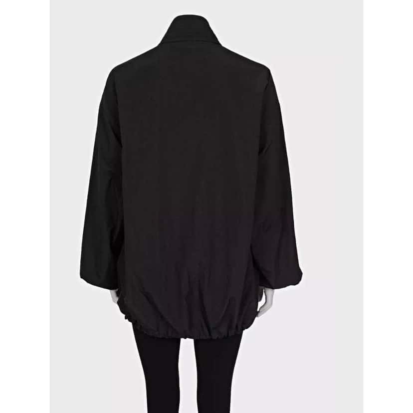 Balenciaga Polyamide Oversized Wrap Jacket Coat Black Cotton Very good condition - Inside View