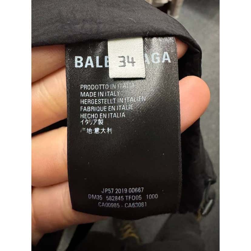 Balenciaga Polyamide Oversized Wrap Jacket Coat Black Cotton Very good condition - Box View