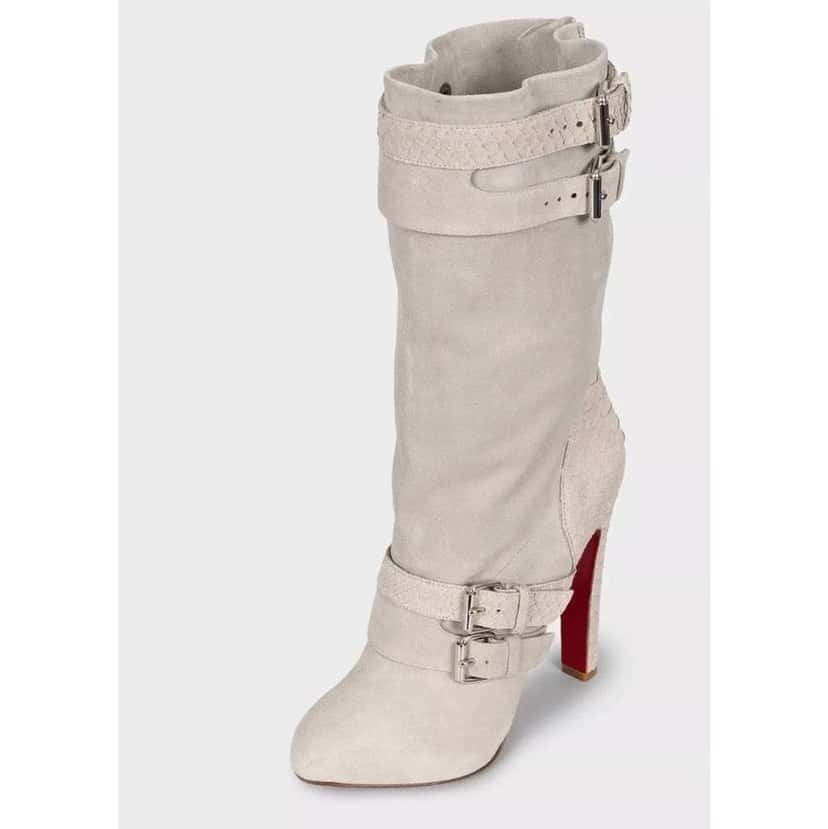 Christian Louboutin Boots Grey Leather Very good condition - Inside View