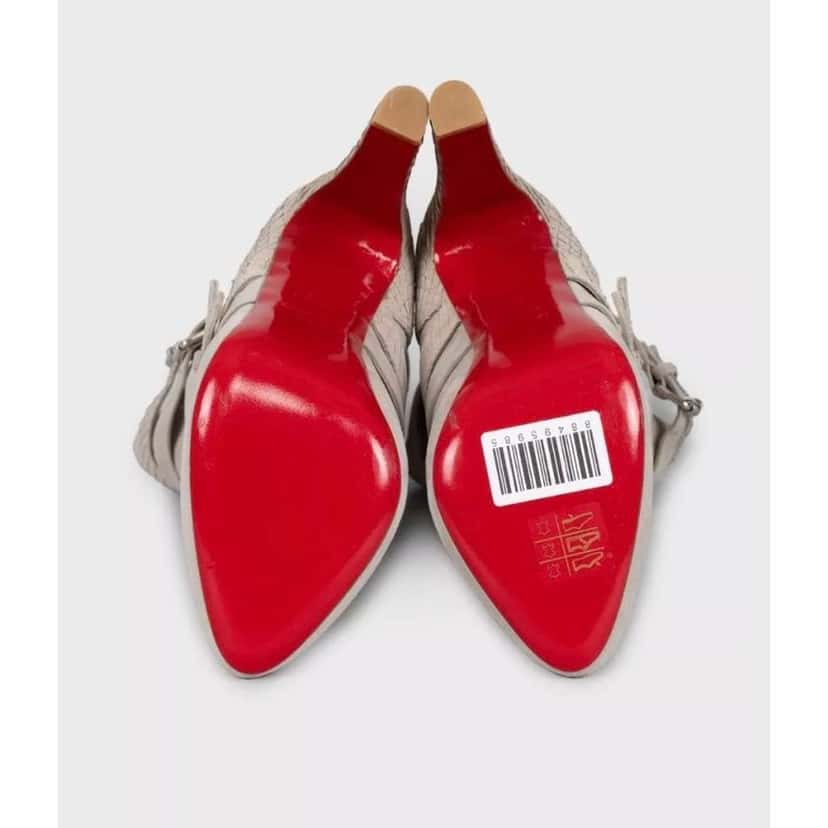 Christian Louboutin Boots Grey Leather Very good condition - Box View