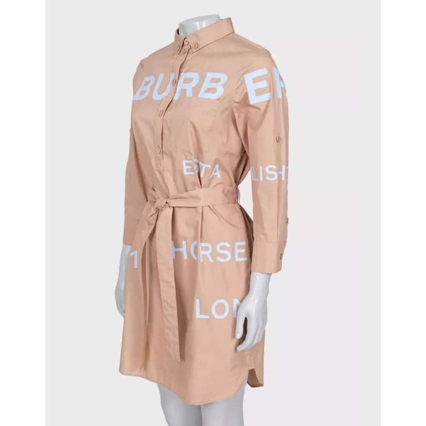 Burberry Shirt Dress Brown Cotton Very good condition - Back View