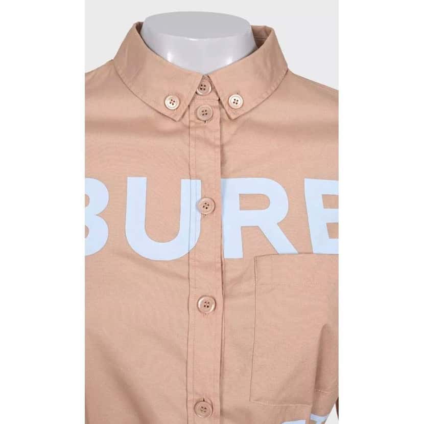 Burberry Shirt Dress Brown Cotton Very good condition - Model View