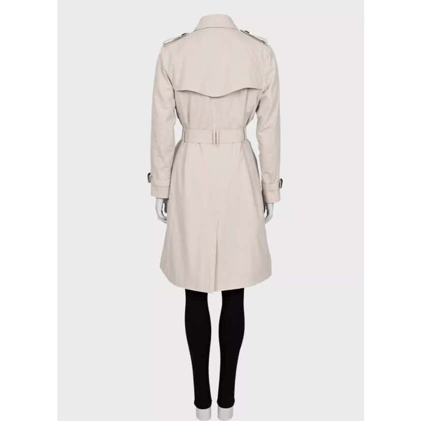Burberry Double Breasted Trench Coat White Cotton Very good condition - Inside View