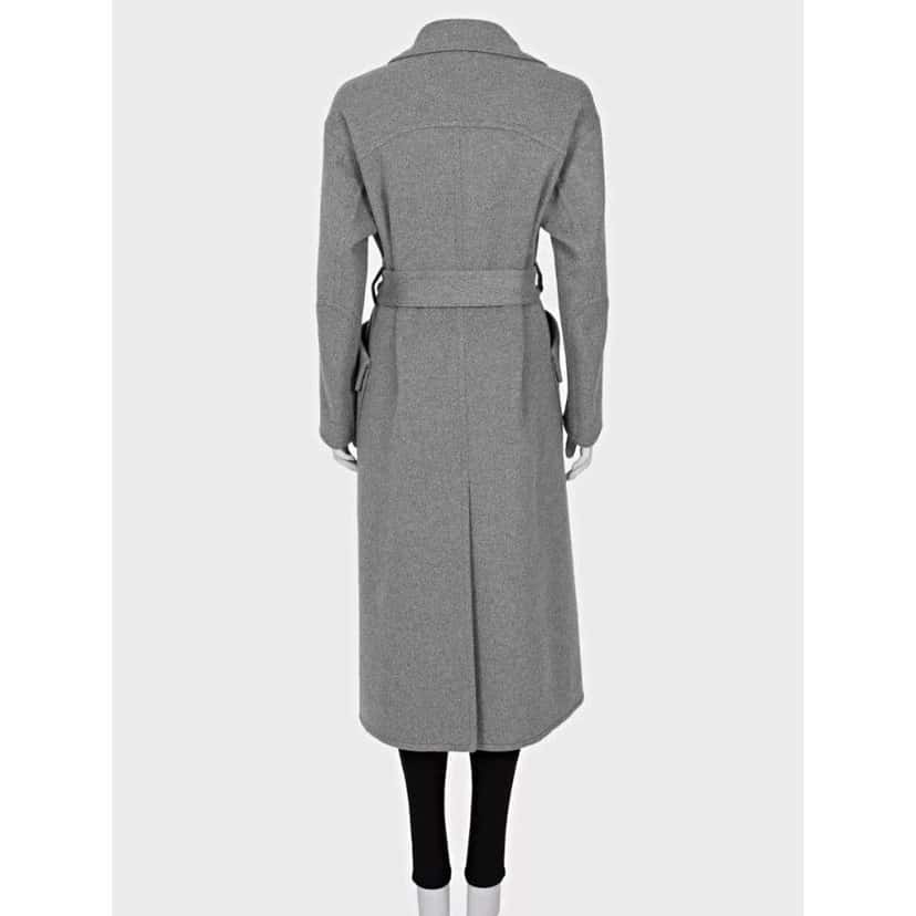 Loro Piana Wrap Coat Grey Cotton Very good condition - Inside View