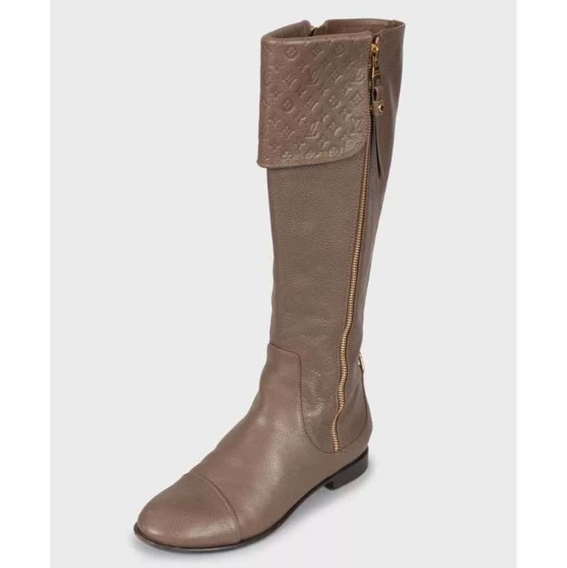 Louis Vuitton Knee Boots Zippers Brown Leather Very good condition - Inside View