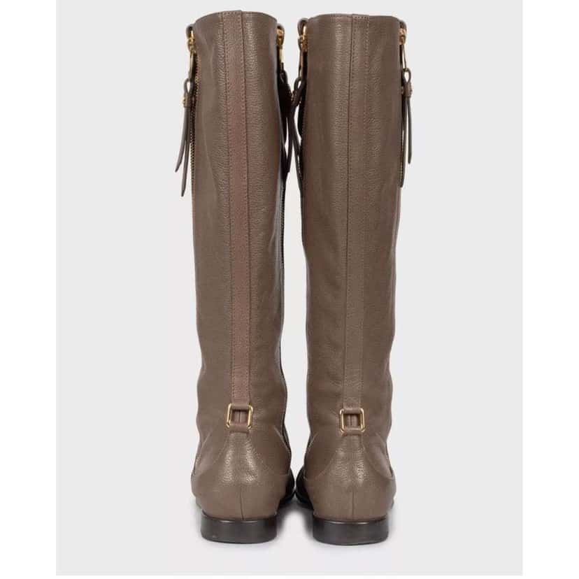 Louis Vuitton Knee Boots Zippers Brown Leather Very good condition - Model View