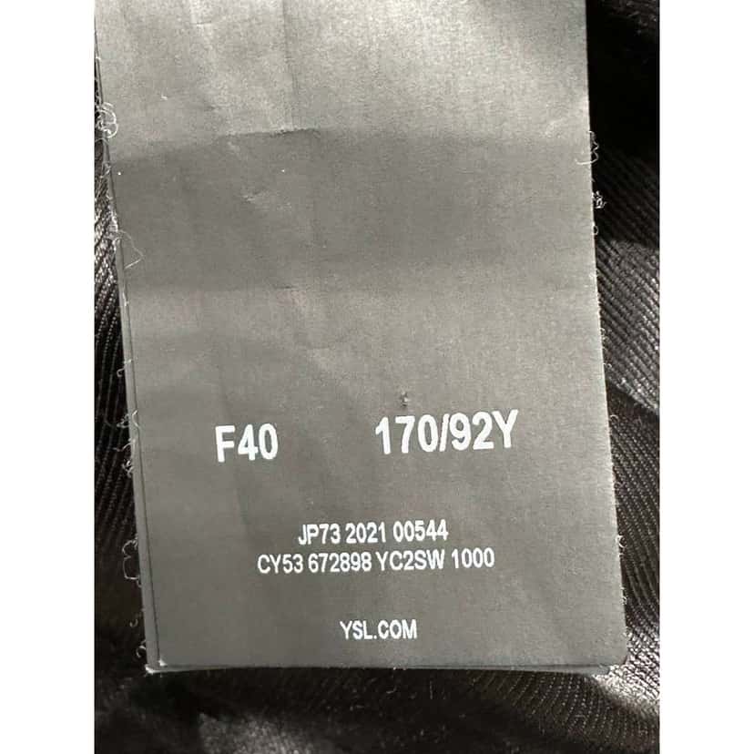 Saint Laurent Hooded Lambskin Down Jacket Black Leather Very good condition - Box View