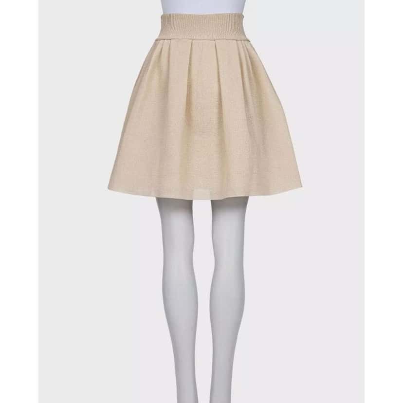 Chanel Viscose Blend High Waisted Fitted Beige Cotton Very good condition - Inside View