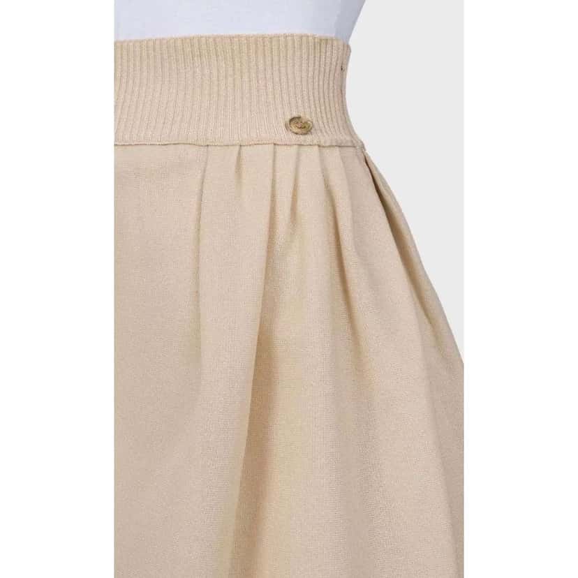 Chanel Viscose Blend High Waisted Fitted Beige Cotton Very good condition - Model View