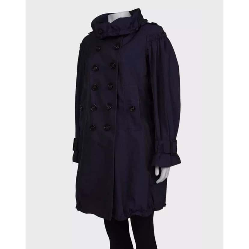 Burberry Double Breasted Coat Purple Cotton Very good condition - Back View