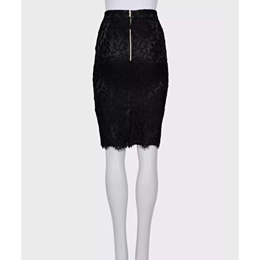 Dolce & Gabbana Lace Skirt Black Cotton Very good condition - Inside View